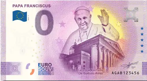 0€ banknote PAPA FRANCISCUS