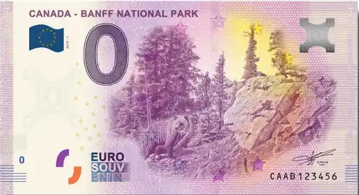 0€ banknote CANADA - BANFF NATIONAL PARK