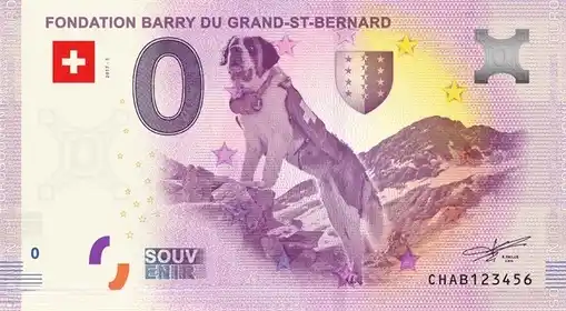 0€-Schein FONDATION BARRY DU GRAND-ST-BERNARD