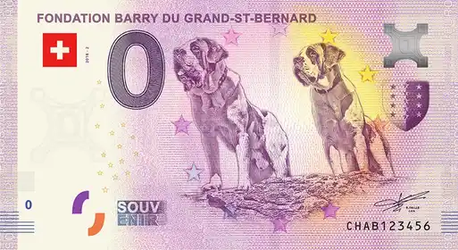 0€-Schein FONDATION BARRY DU GRAND-ST-BERNARD