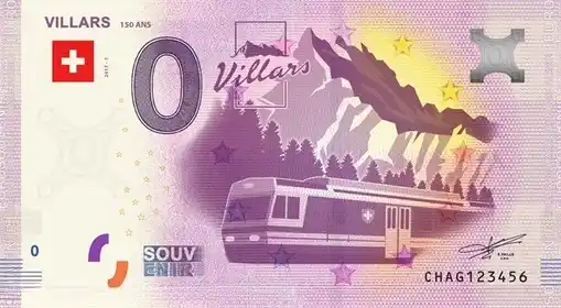 Billete de 0€ VILLARS 150 ANS
