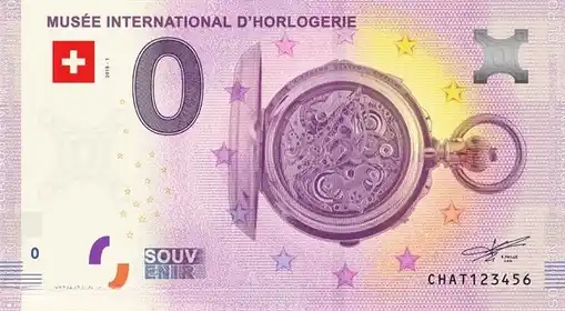 0€ banknote MUSÉE INTERNATIONAL D'HORLOGERIE