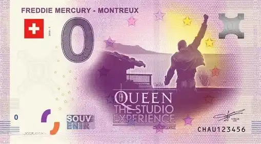 Billete de 0€ FREDDIE MERCURY - MONTREUX