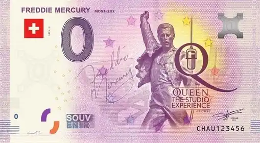 0€-Schein FREDDIE MERCURY - MONTREUX