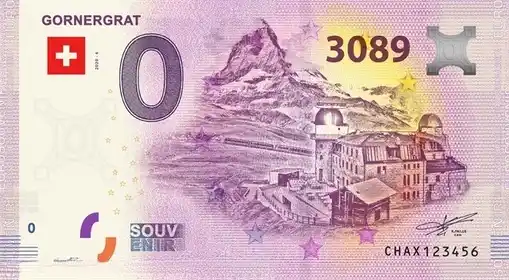 0€ banknote GORNERGRAT 3089
