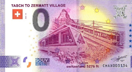 Billet 0€ TASCH TO ZERMATT VILLAGE - 1620m Switzerland 5276 ft