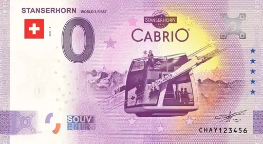 0€-Schein STANSERHORN CABRIOWORLD'S FIRST