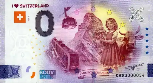 0€ banknote I [LOVE] SWITZERLAND