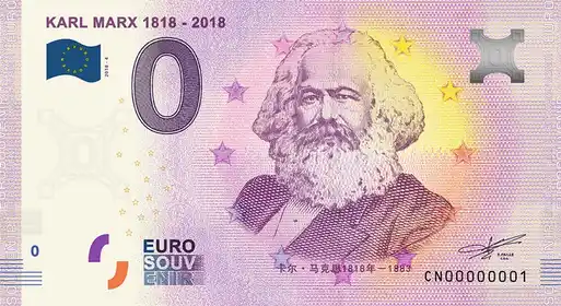 0€-Schein 卡爾‧馬克思誕辰2