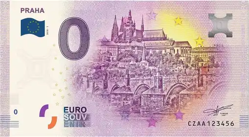 0€ banknote PRAHA