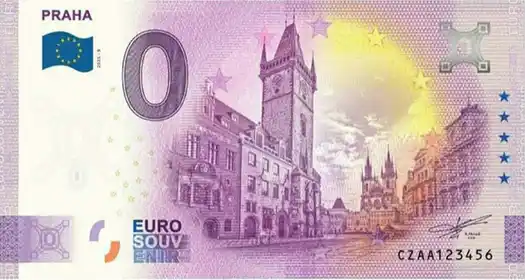 0€ banknote PRAHA