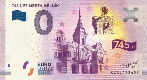 Billete de 0€ 745 LET MĚSTA MĚLNÍK