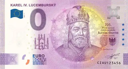 0€ banknote KAREL IV. LUCEMBURSKÝ