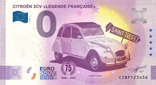 Billet 0€ CITROËN 2CV «LÉGENDE FRANÇAISE»