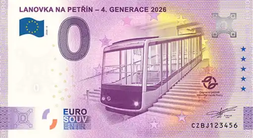 0€ banknote LANOVKA NA PETŘÍN – 4. GENERACE 2026