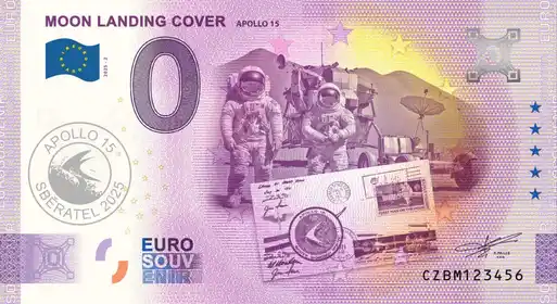 Billete de 0€ MOON LANDING COVER