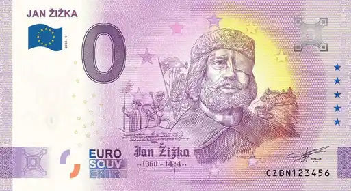 0€-Schein JAN ŽIŽKA 1360-1424