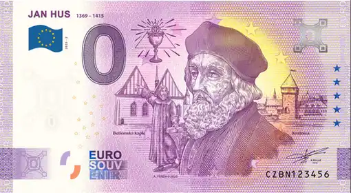 0€ banknote JAN HUS