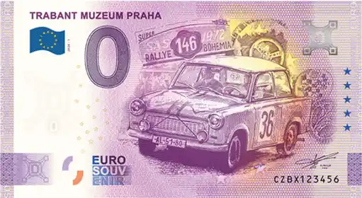0€-Schein TRABANT MUZEUM PRAHA
