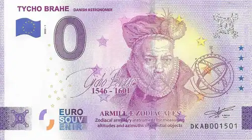Billete de 0€ TYCHO BRAHEDANISH ASTRONOMER