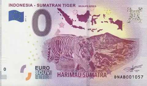 Billete de 0€ INDONESIA - SUMATRAN TIGERWILDLIFE SERIES