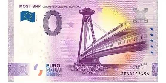 0€-Schein MOST SNPVYHLIADKOVÁ VEŽA UFO