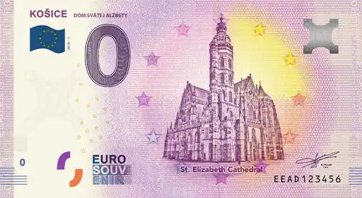 0€ banknote KOŠICEDÓM SVÄTEJ ALŽBETY
