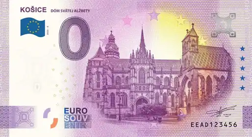 0€ banknote KOŠICEDOM SV. ALZBETY
