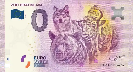 0€ banknote ZOO BRATISLAVA