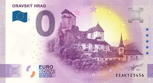 Banconota da 0€ ORAVSKÝ HRAD