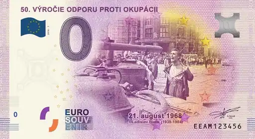 Billete de 0€ 50. VÝROČIE ODPORU PROTI OKUPÁCII
