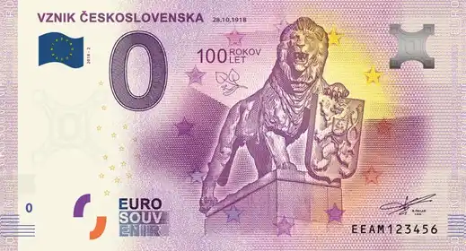 Billete de 0€ VZNIK ČESKOSLOVENSKA 28.10.1918