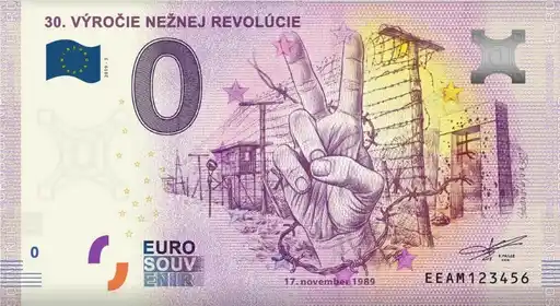 Banconota da 0€ 30. VÝROČIE NEŽNEJ REVOLÚCIE