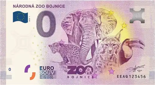Banconota da 0€ NÁRODNÁ ZOO BOJNICE