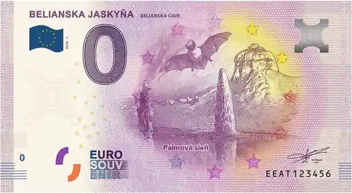 0€-Schein BELIANSKA JASKYŇABELIALSKA CAVE