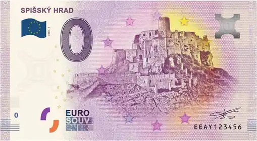 0€ banknote SPIŠSKÝ HRAD