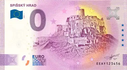 0€ banknote SPIŠSKÝ HRAD