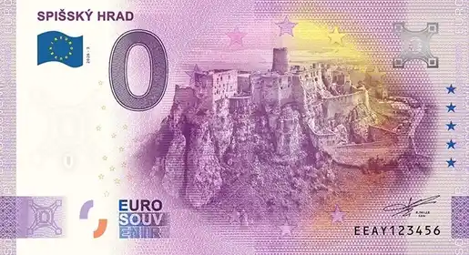 0€ banknote SPIŠSKÝ HRAD