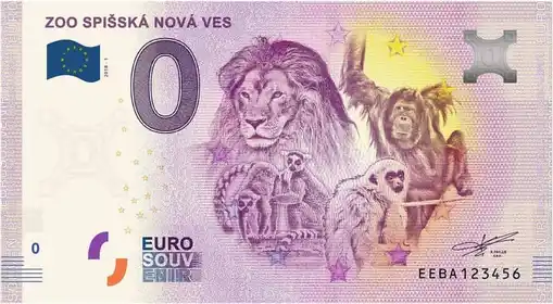 0€ banknote ZOO ŠPISSKÁ NOVÁ VES