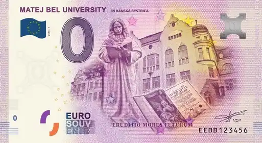 0€-Schein MATEJ BEL UNIVERSITYIN BANSKÁ BYSTRICA