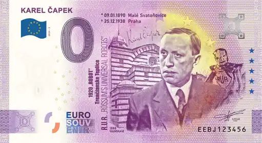 Billete de 0€ KAREL CAPEK 1920
