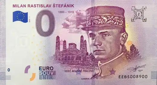 Billete de 0€ MILAN RASTISLAV ŠTEFÁNIK