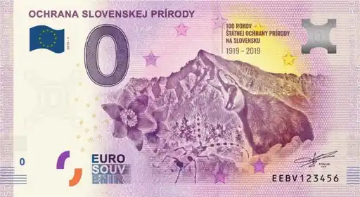 Banconota da 0€ OCHRANA SLOVENSKEJ PRÍRODY