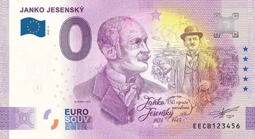 Billet 0€ JANKO JESENSKÝ150. vyrocie narodenia 1874-1945