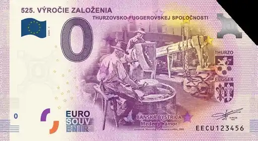 Billet 0€ 525. VÝROČIE ZALOŽENIATHURZOVSKO-FUGGEROVSKEJ SPOLOČNOSTI
