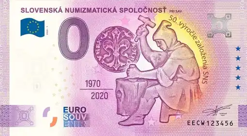 0€-Schein SLOVENSKÁ NUMIZMATICKÁ SPOLOČNOSŤPRI SAV