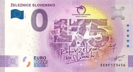 Banconota da 0€ ŽELEZNICE SLOVENSKO
