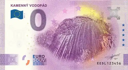 0€ banknote KAMENNÝ VODOPÁD