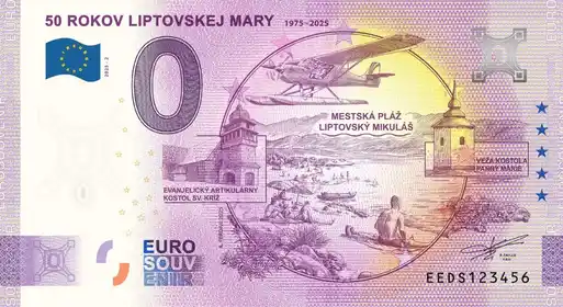 0€-Schein 50 ROKOV LIPTOVSKEJ MARY 1975-2025