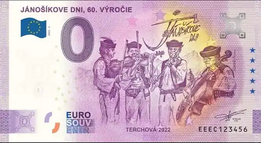 0€ banknote JÁNOŠÍKOVE DNI